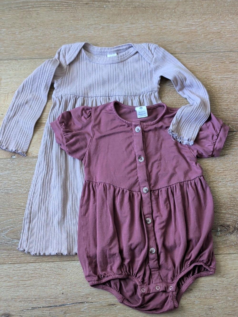 kate quinn 18-24m 2t LOT Organic Cotton & Bamboo Dress & Puffed Sleeve Bubble